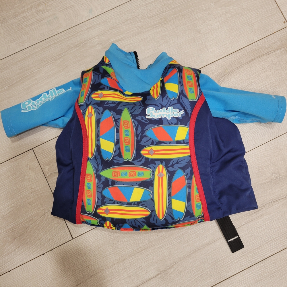 Puddle Jumper Infant Child Kids Swim Vest Jacket Blue 33-55lbs Toddler Baby